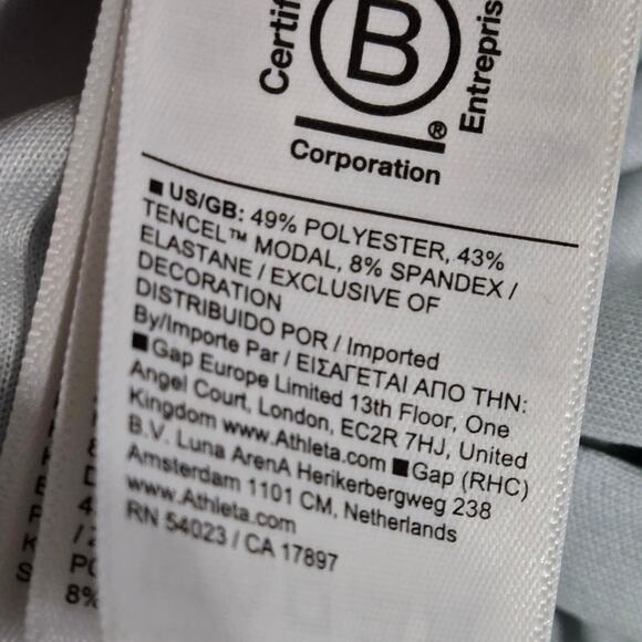 Athleta Seasoft Straight Pant Light Blue Pastel Mid Rise Athletic Pull On Medium - Picture 9 of 14